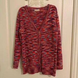 Vintage Colorful Oversized Button Down Cardigan
